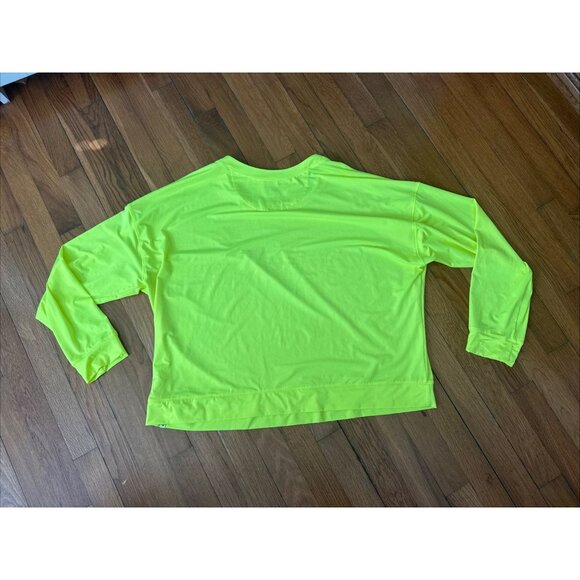 Lucky In Love Luv 50+ Women's Athletic Shirt Long Sleeve Yellow Size XXL - Picture 4 of 5